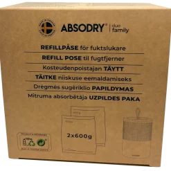 Absodry fugtfjerner Duo Family refill - pk. á 2 ps