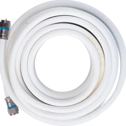 Antenne kabel Ø6,6 10 m med 2xf-connector hvid