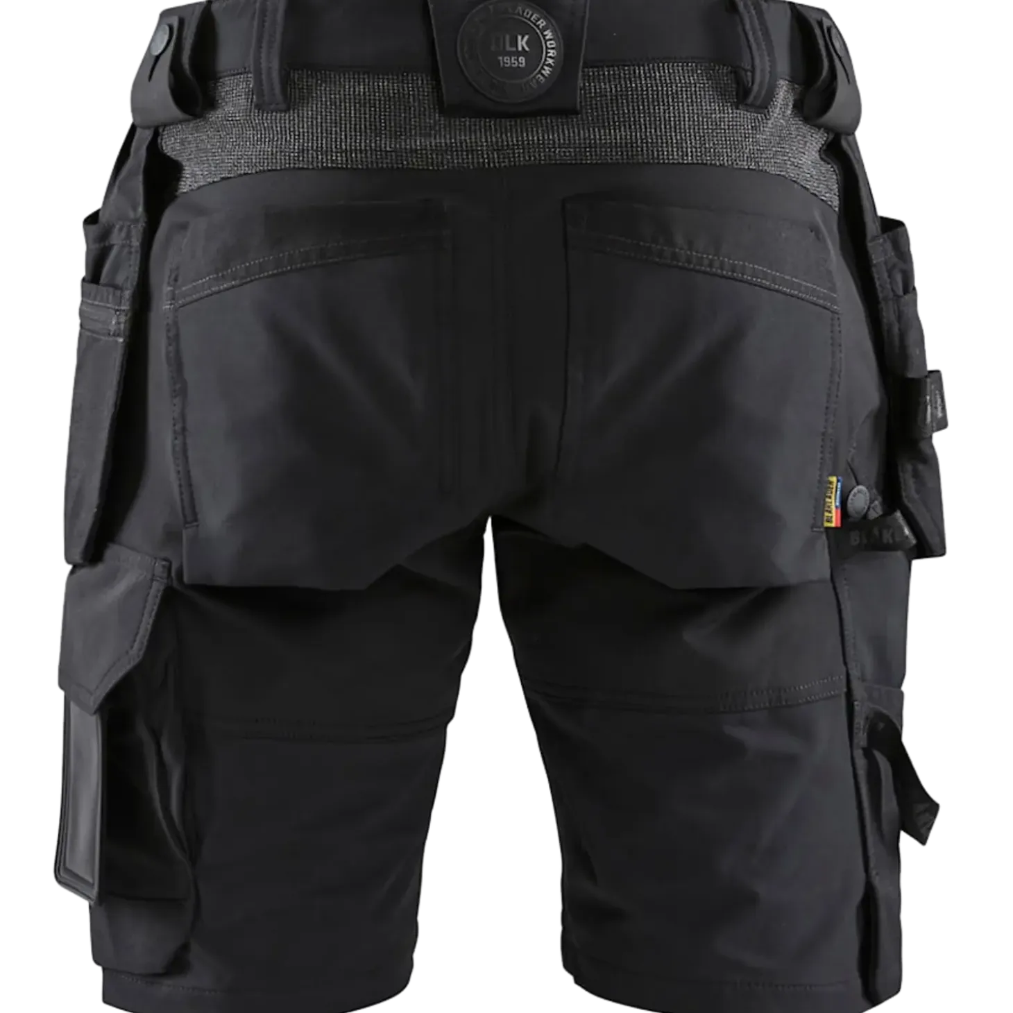 Blåklæder håndværker shorts 4-vejs stretch sort/mørk grå str. C56