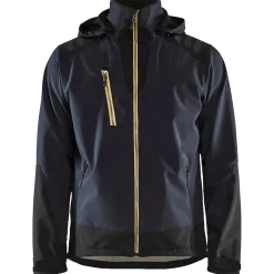 Blåklæder softshell jakke mørk marineblå/gul str. 2XL