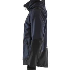 Blåklæder softshell jakke mørk marineblå/gul str. 2XL