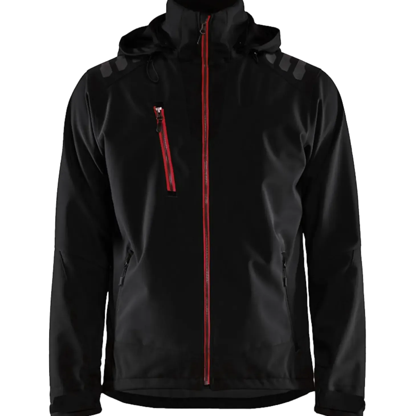 Blåklæder softshell jakke sort/rød str. 2XL