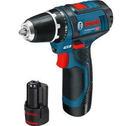 Bosch GSR 12V-15 bore/-skruemaskinesæt 2x2Ah batteri/lader/taske/borsæt