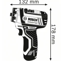 Bosch GSR 12V-15 FC bore/skruemaskine 2x2,0 Ah batteri/lader og L-BOXX