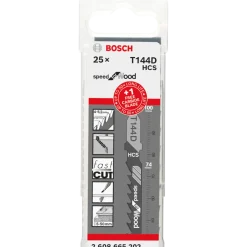 Bosch 25 stk. T 144 DHM + 1 EXPERT hårdttræ stiksavklingesæt