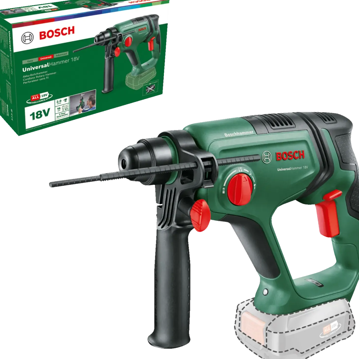 Bosch Universal 18V borehammer solo