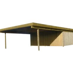 Christian dobbelt carport med redskabsrum 836x630 cm - UDEN TAG