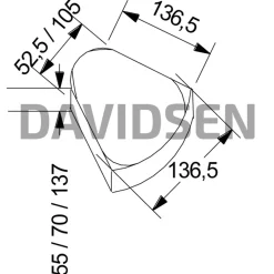 5 cm koks hjertingsten flexline LILLE 14x14/5,25 cm