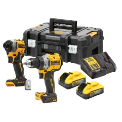 DeWALT DCK2051E2T-QW 18V sæt. boremaskine og slagskruetrækker, batteri og kuffert