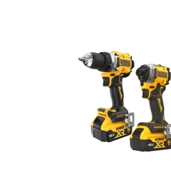 Dewalt DCK2051P2T-QW 18V XR sæt boremaskine, slagskruetrækker 2x5Ah batterier med 4A lader og kuffert