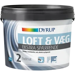 Dyrup loft- og vægmaling ekstra spærrende 2 hvid 4,5 L