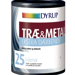 Dyrup træ og metal ekstra dækkende 25 hvid 0,75 L