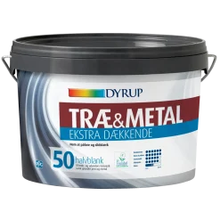 Dyrup træ og metalmaling ekstra dækkende 50 ral 9010 0,75 L