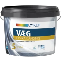 Dyrup Væg 05 vægmaling ekstra dækkende hvid 9 L