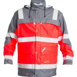 ENGEL Safety regnjakke rød/grå str. 3XL