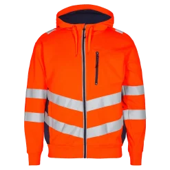 ENGEL Safety sweat cardigan orange/blue ink str. 2XL