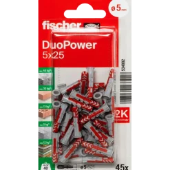 Fischer DuoPower universaldybel 5x25 mm 45 stk