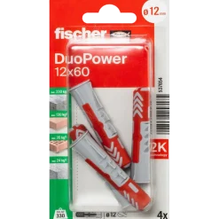 Fischer DuoPower universaldybel 12x60 mm 4 stk