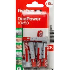 Fischer DuoPower universaldybel 10x50 mm 8 stk