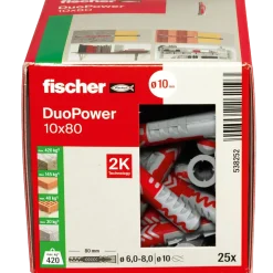 Fischer duopower 10x80 DIY 25 stk.