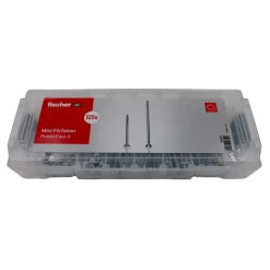 Fischer MiniFixTainer PowerFast II elforzinkede skruer 125 stk