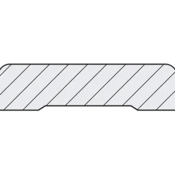 FT Indfatning fyr L104 hvid ncs 14x55x2200 mm
