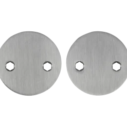Jasa blindskilt Ø52 mm 2 mm massiv rustfri stål sæt á 2 stk