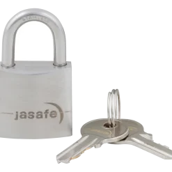 Jasafe hængelås 40 mm m/hærdet bøjle rustfri