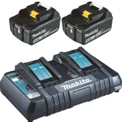 Makita DLM460PT2 2x18V LXT plæneklipper 2x5,0 Ah batteri og lader