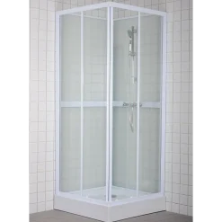 Mikelo venedig brusekabine 80x200x80 cm hvid