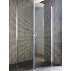 Milobad brusehjørne lige 90x195x90 cm x 5 mm