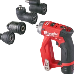 Milwaukee M12 bore-/skruemaskine med udskiftbare hoveder inkl. 2x 2,0Ah batteri og lader