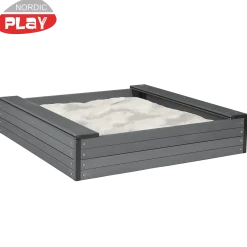 Nordic play sandkasse WPC inkl. 240 kg. sand + net 120x120 cm