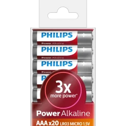 Philips Alkaline LR03/AAA batteri 20 stk.