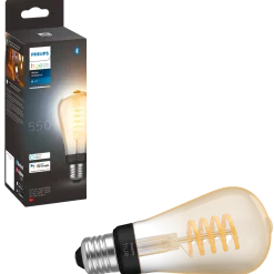 Philips Hue LED edison pære E27 7W ST64 filament hvid ambie