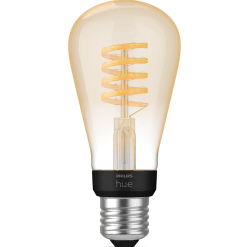 Philips Hue LED edison pære E27 7W ST64 filament hvid ambie
