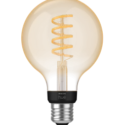 Philips Hue LED globe pære E27 7W G93 filament hvid ambiente