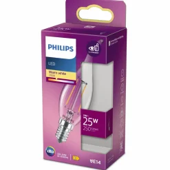 Philips Kerte LED pære E14 25W 1 pack