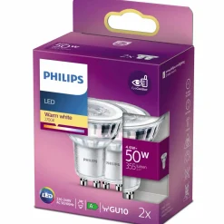 Philips Spot LED pære GU10 50W 2 pack