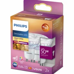 Philips Spot LED pære GU10 50W 2 pack