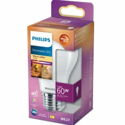 Philips Standard LED pære E27 60W mat