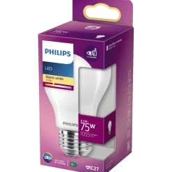 Philips Standard LED pære E27 75W 1 pack
