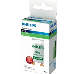 Philips S10 4-65W Ecoclick starter/glimtænder 220-240V 2 pak