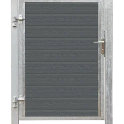 Plus Artura enkeltlåge m/stålstolpe venstrehængt 99x95 cm skifergrå