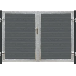 PLUS Artura komposit dobbeltlåge 213×135 cm m/gråsorte stolper til nedstøbning
