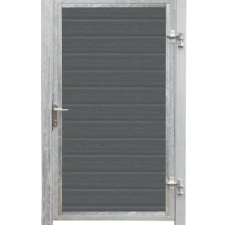 PLUS Artura komposit enkeltlåge 115×175 cm højrehængt m/stolper til nedstøbning