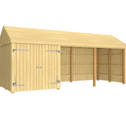 Plus Classic Multi Havehus 14,5 m² 3 moduler m/dobbeltdør og åben front