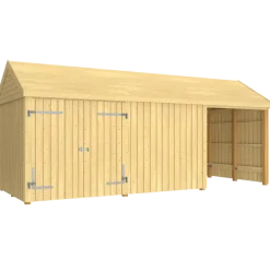 Plus Classic Multi Havehus 14,5 m² 3 moduler m/dobbeltdør og åben/lukket front