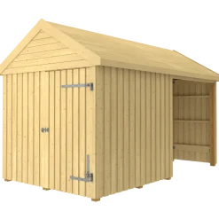 Plus Classic Multi Havehus 10 m²  2 moduler m/enkeltdør og lukket/åben front
