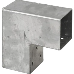 Plus Cubic hjørnebeslag t/stolpe enkelt varmgalvaniseret 7x7 cm
